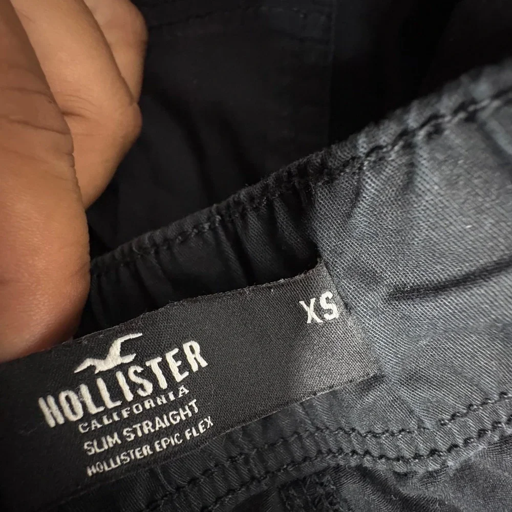 Hollister Slim Straight Cargo Pants Black Epic Flex  Size XS